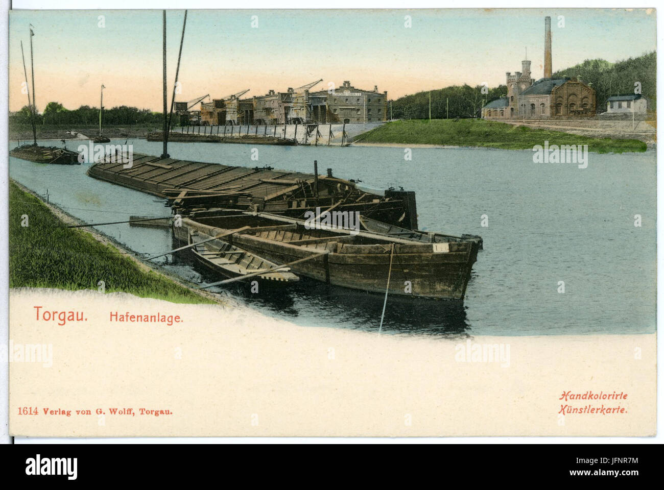 01614-Torgau-1901-Hafenanlage-Brück & Sohn Kunstverlag Stock Photo