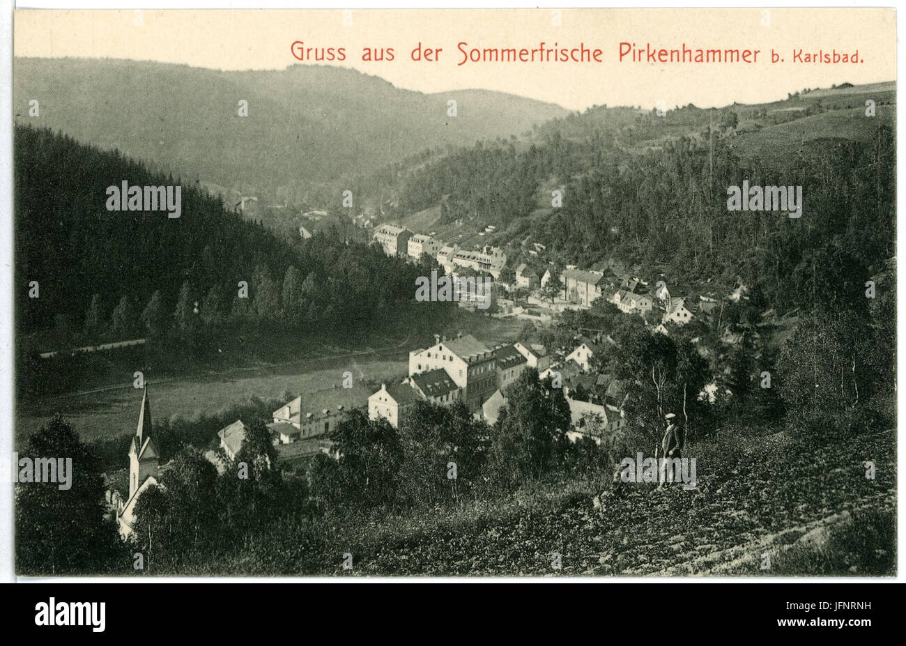 01756-Pirkenhammer-1901-Blick auf Pirkenhammer-Brück & Sohn Kunstverlag Stock Photo