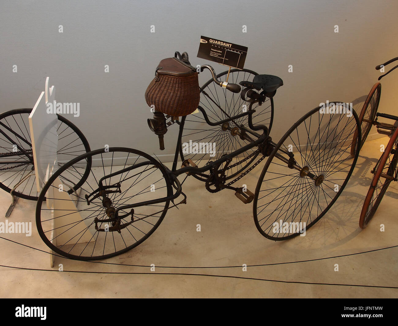 1885 Quardant tricycle Musee de la Moto et du Velo Amneville France Stock Photo Alamy