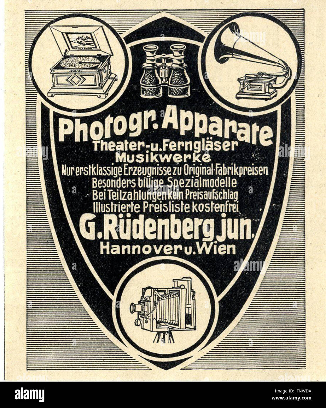 1905 circa Werbung G. Rüdenberg jun., Hannover und Wien ...