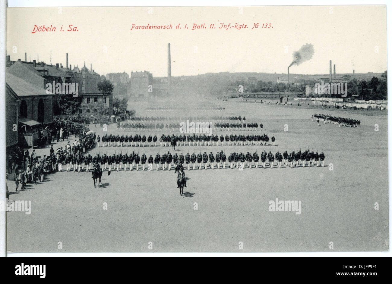 10824-Döbeln-1909-Parademarsch, 11. Infanterie-Regiment Nr. 139-Brück & Sohn Kunstverlag Stock Photo