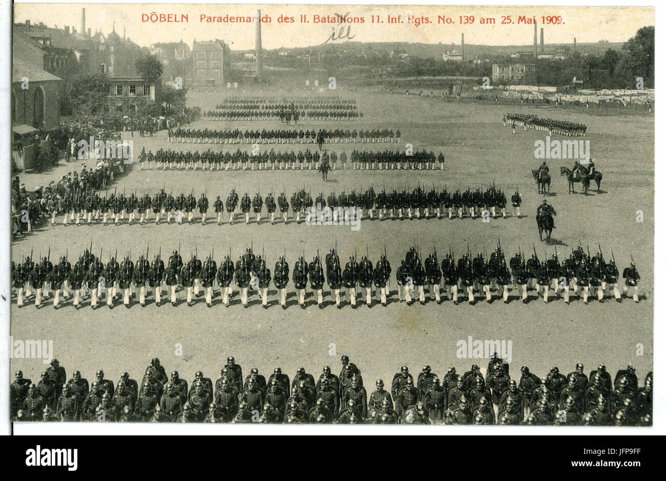 10825-Döbeln-1909-Parademarsch, 11. Infanterie-Regiment Nr. 139-Brück & Sohn Kunstverlag Stock Photo