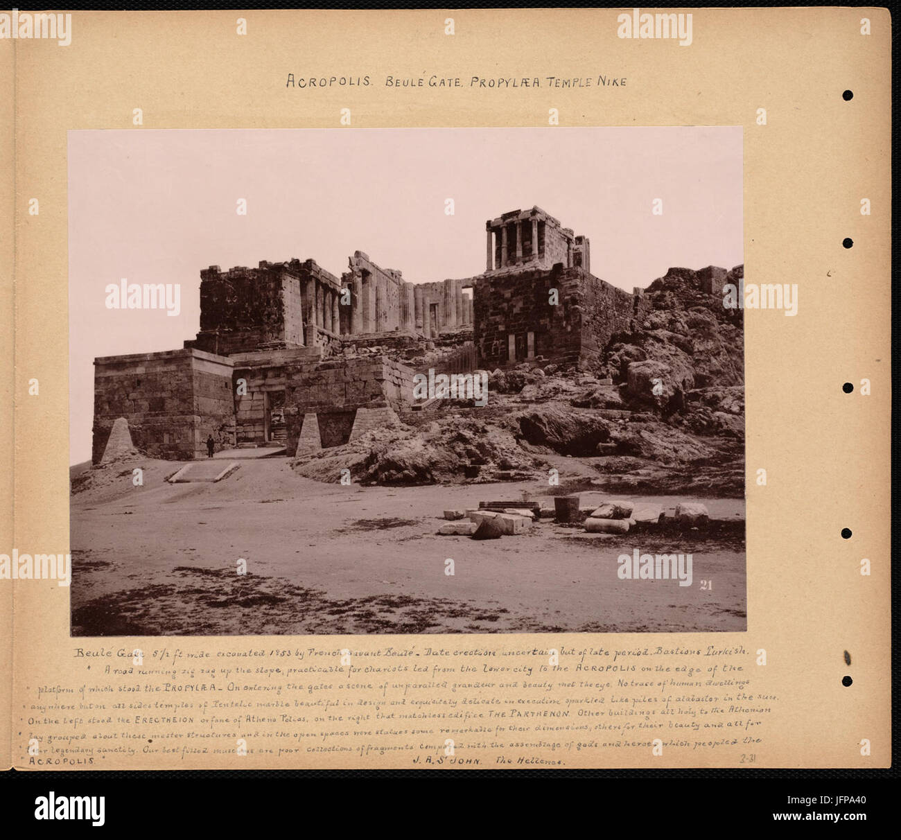 Acropolis. Beulé Gate. Propylaea. Temple Nike Stock Photo Alamy