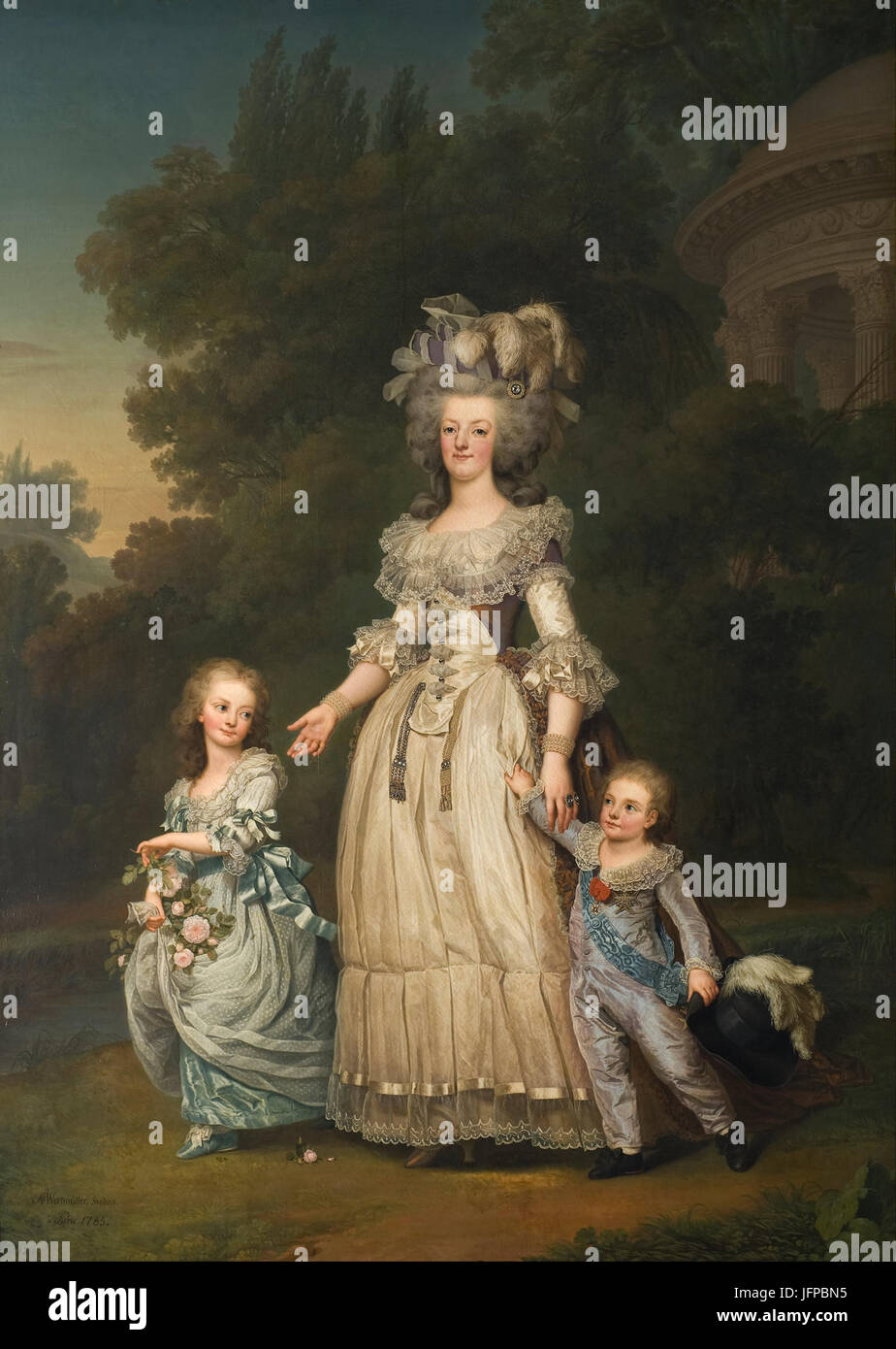 Queen Marie Antoinette of France and two of her Children