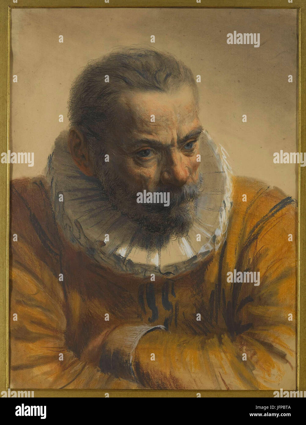 Adolph Menzel - Mężczyzna w renesansowym stroju Stock Photo