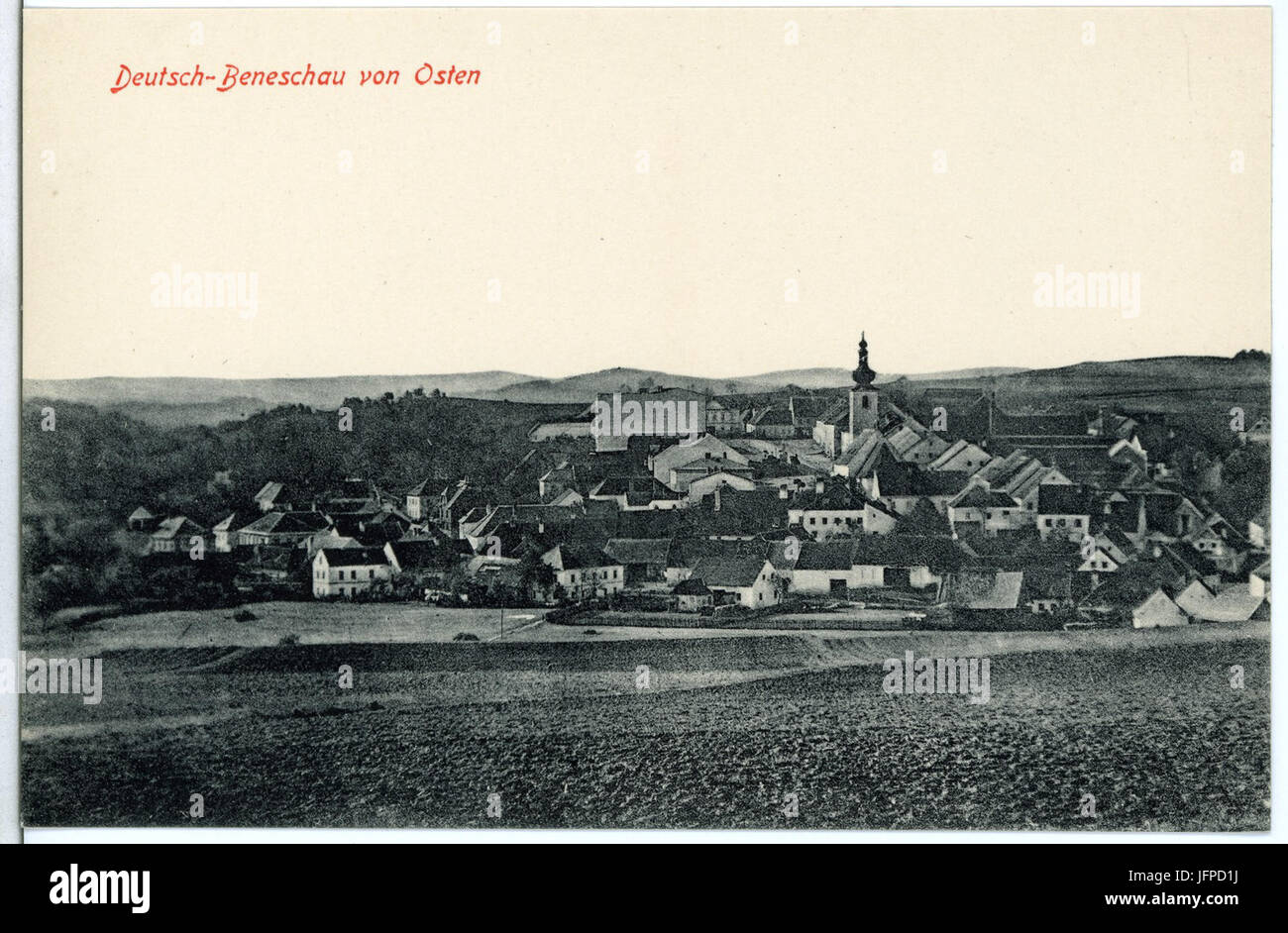 11044-Beneschau-1910-Blick auf Beneschau von Osten-Brück & Sohn Kunstverlag Stock Photo