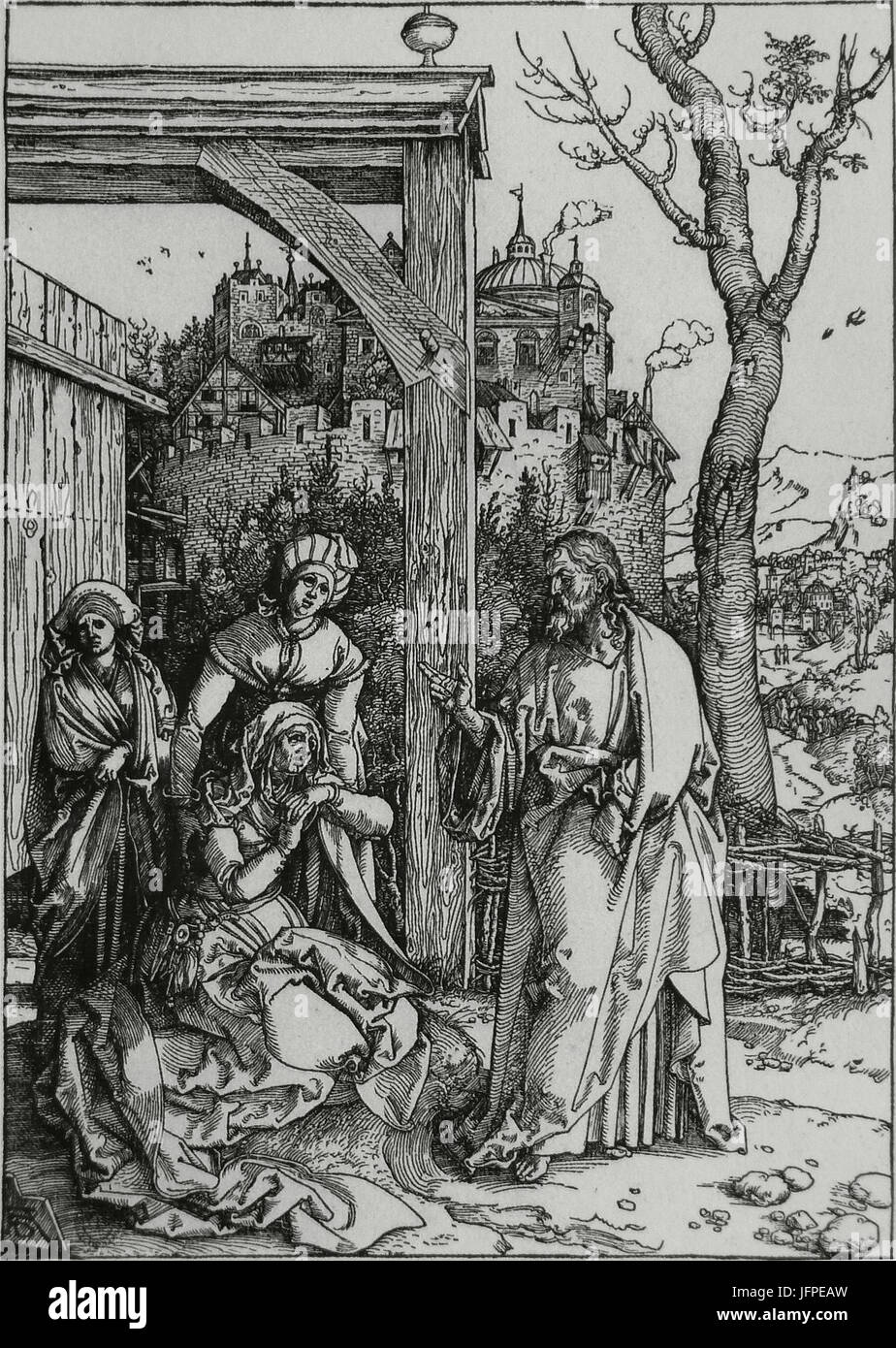 Albrecht Dürer - Jésus prenant congé de sa mère Stock Photo