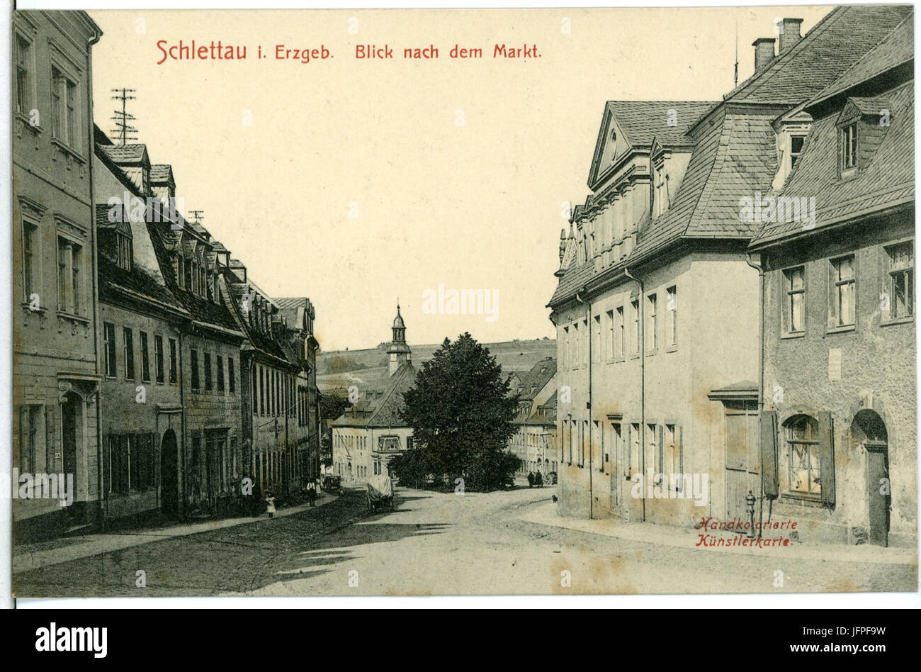 11341Schlettau1910MarktBrück & Sohn Kunstverlag Stock Photo Alamy