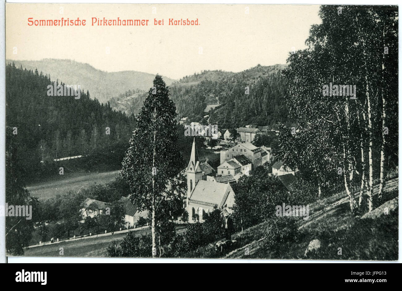 11773-Pirkenhammer-1910-Blick auf Pirkenhammer-Brück & Sohn Kunstverlag Stock Photo
