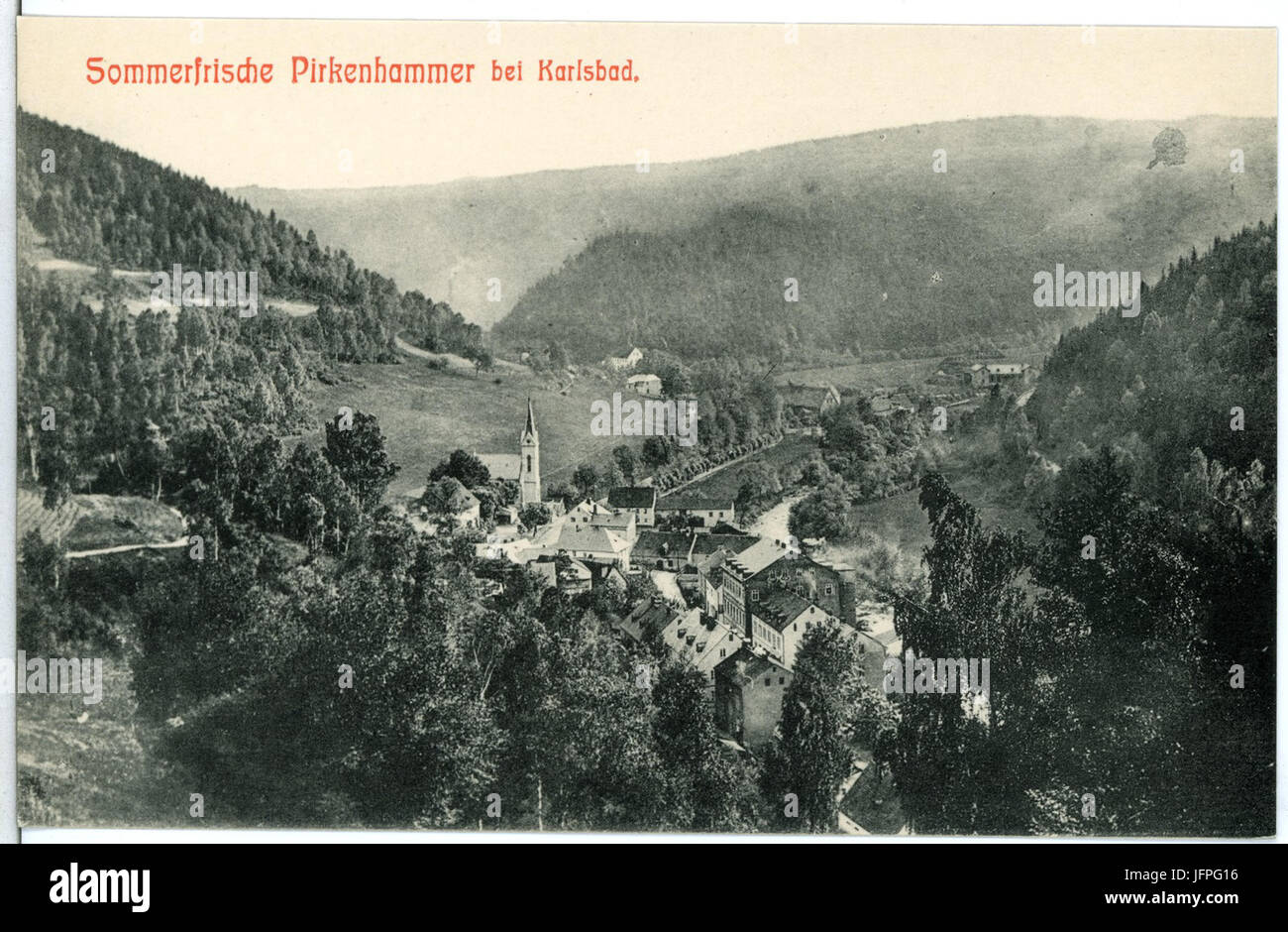 11775-Pirkenhammer-1910-Blick auf Pirkenhammer-Brück & Sohn Kunstverlag Stock Photo