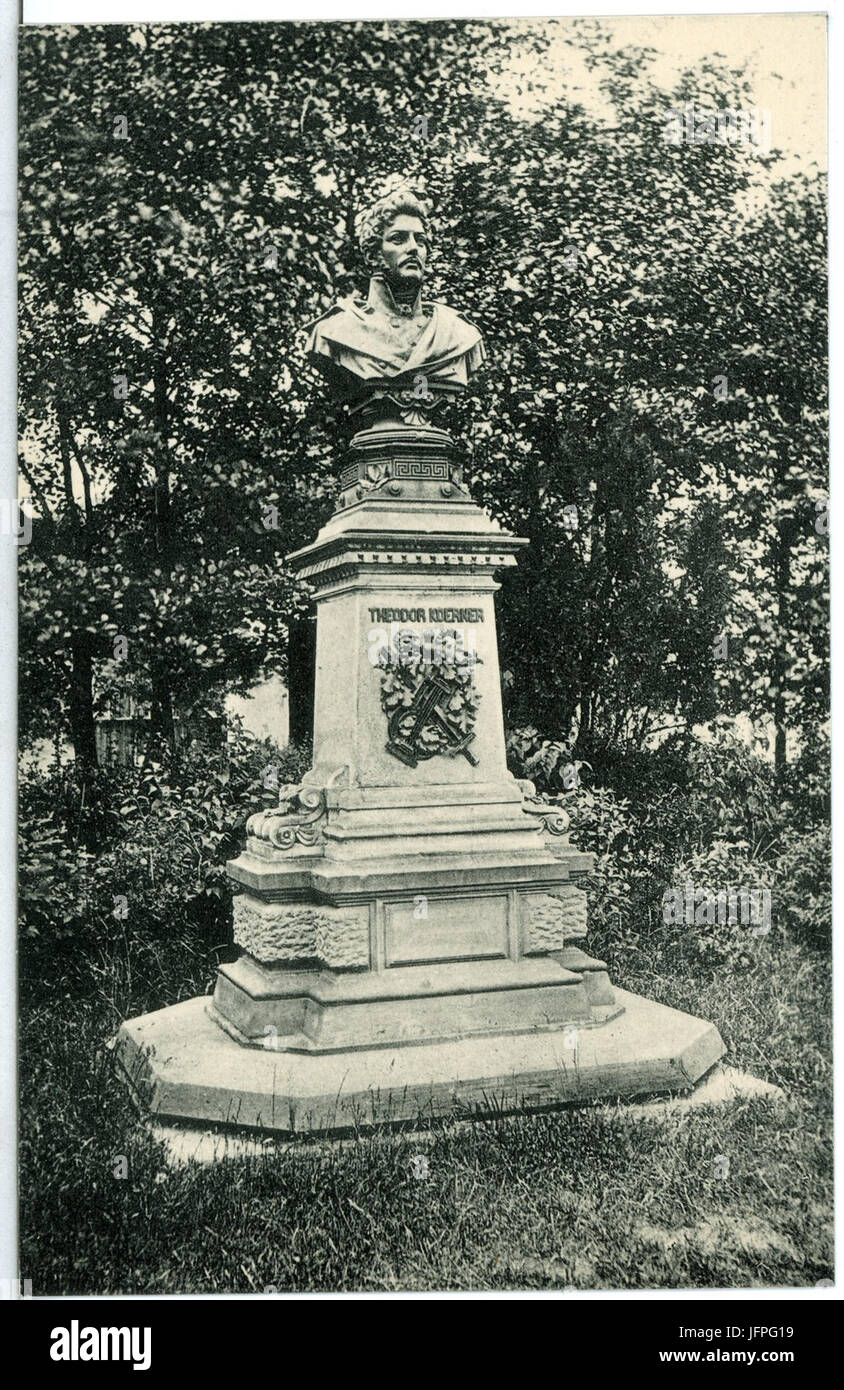11777-Pirkenhammer-1910-Theodor Körner Denkmal im Schützenmühlpark-Brück & Sohn Kunstverlag Stock Photo