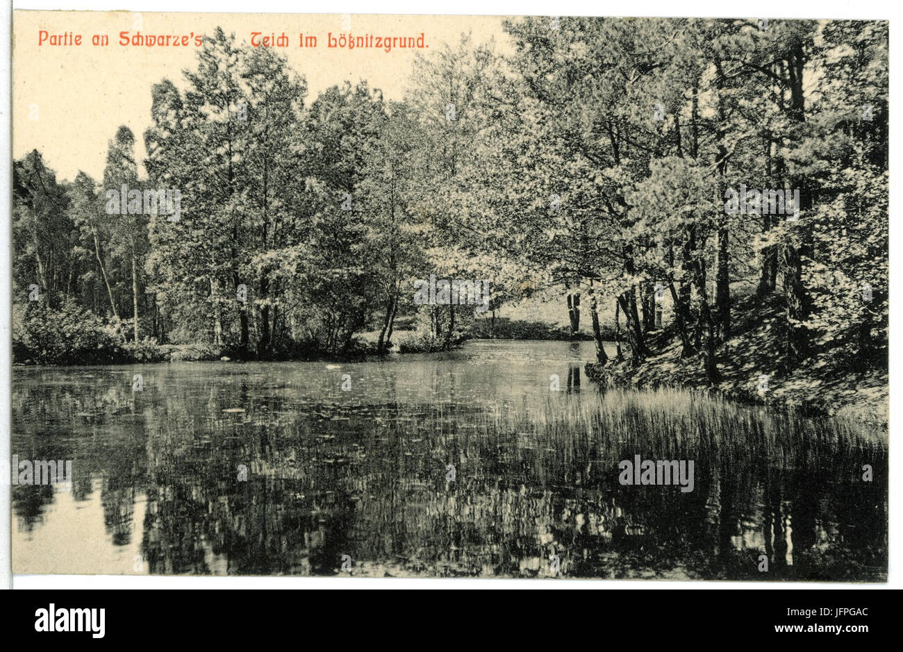 11977Radebeul1910Lößnitzgrund Schwarzes TeichBrück & Sohn