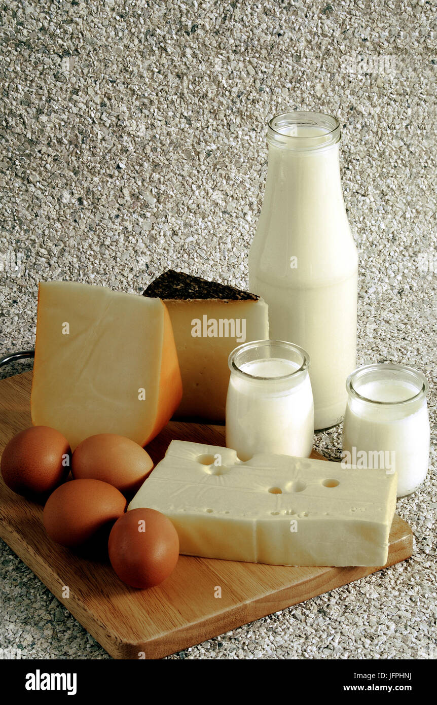 Dairy products milk, cheese, and yogurt Stock Photo Alamy