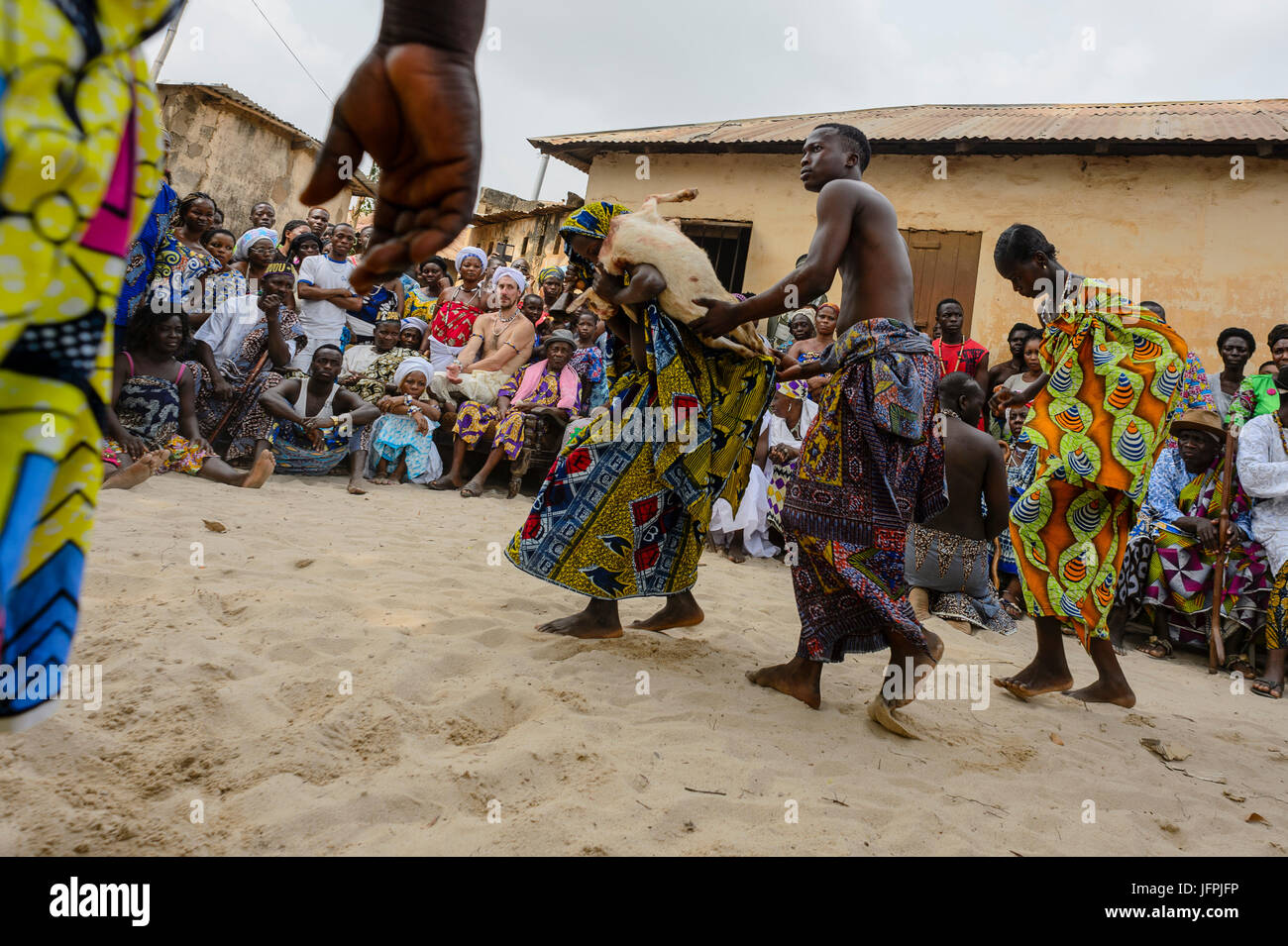 Voodoo celebration in Benin Stock Photo - Alamy