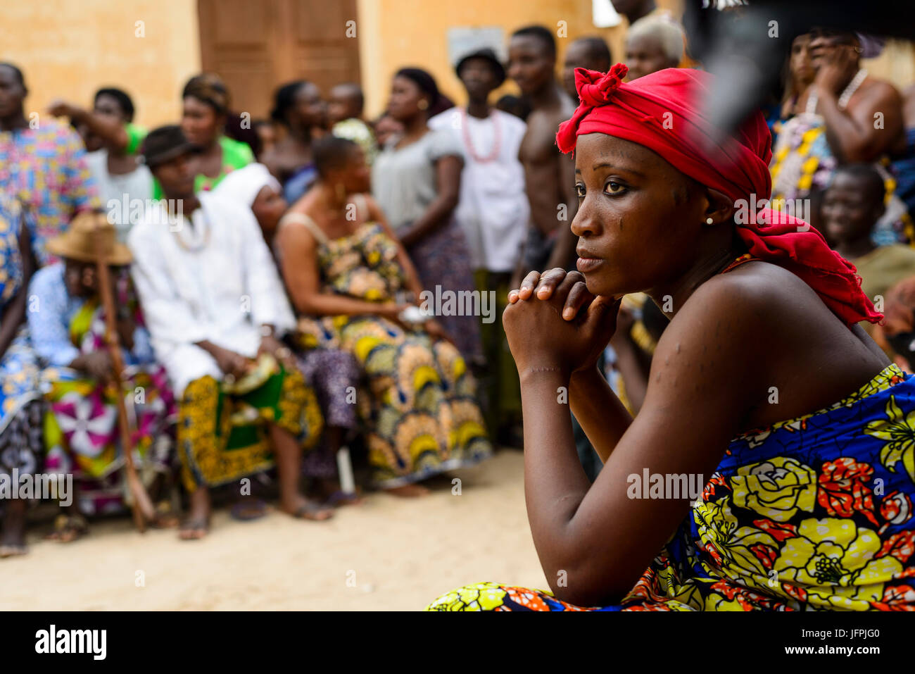 Voodoo celebration in Benin Stock Photo - Alamy