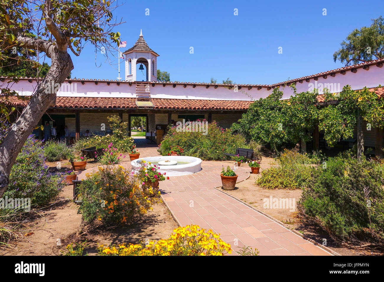 Mexican style house and garden Stock Photo