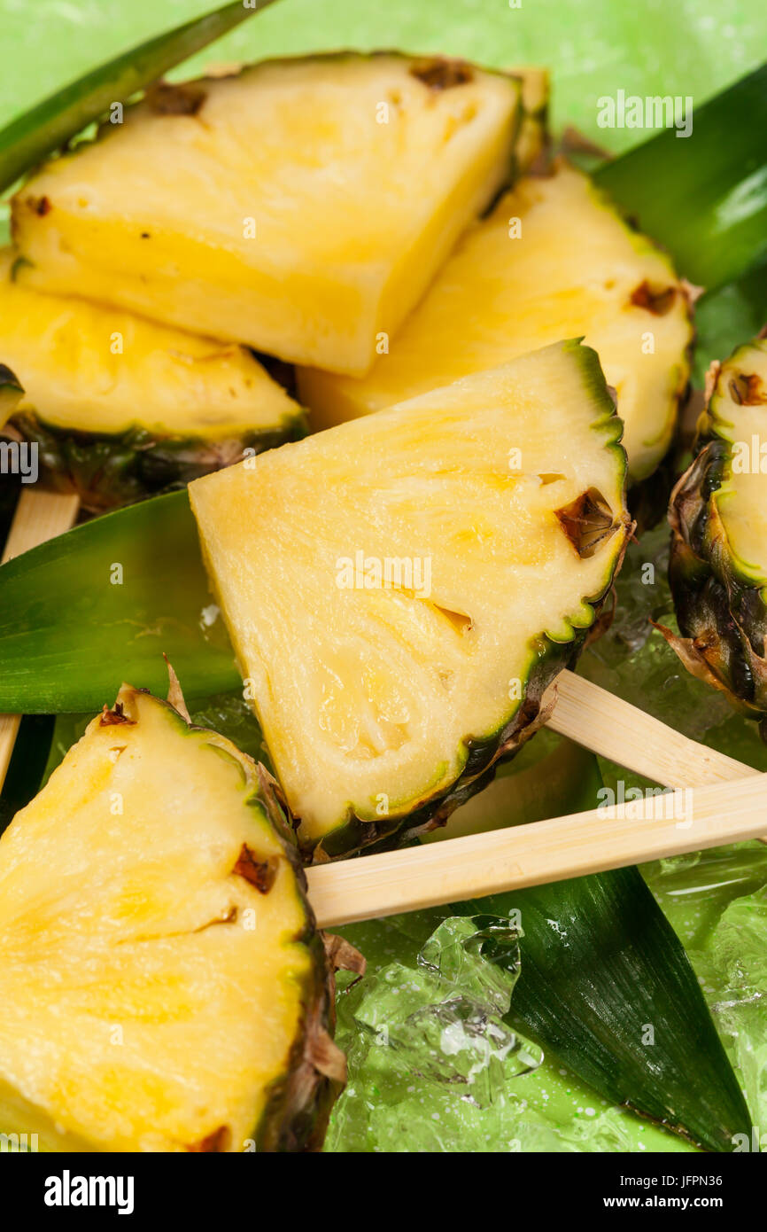 Pineapple Frozen Fruit Bars Popsicles Stock Photo Alamy