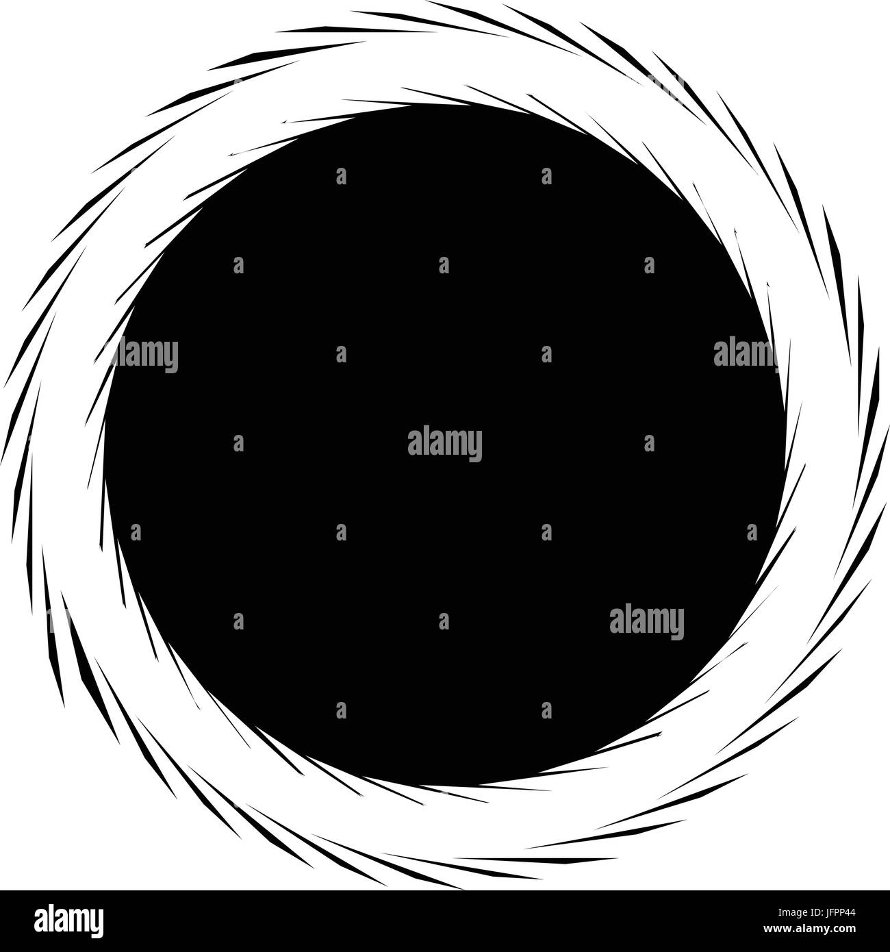 Abstract geometric art with circular motif. Geometric black and white ...