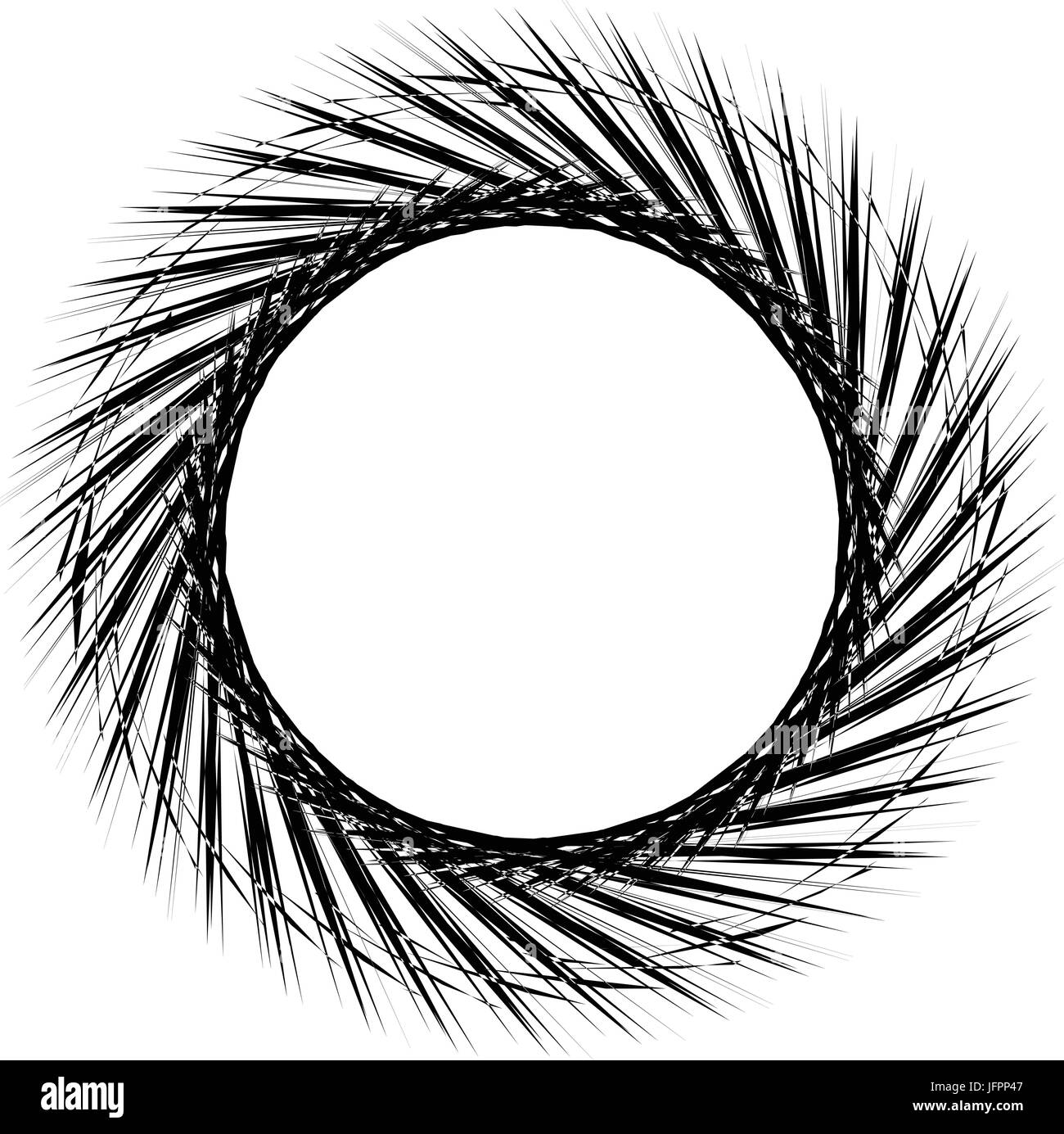 Abstract geometric art with circular motif. Geometric black and white ...