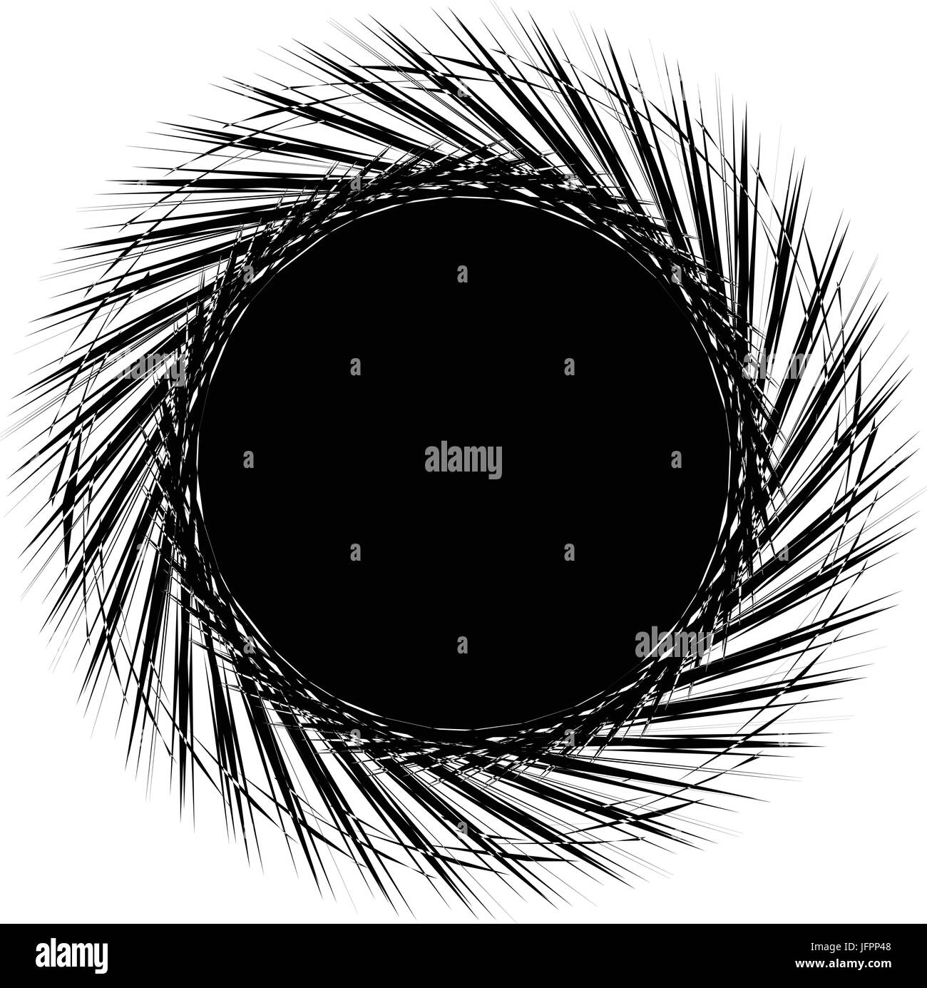 Abstract geometric art with circular motif. Geometric black and white ...