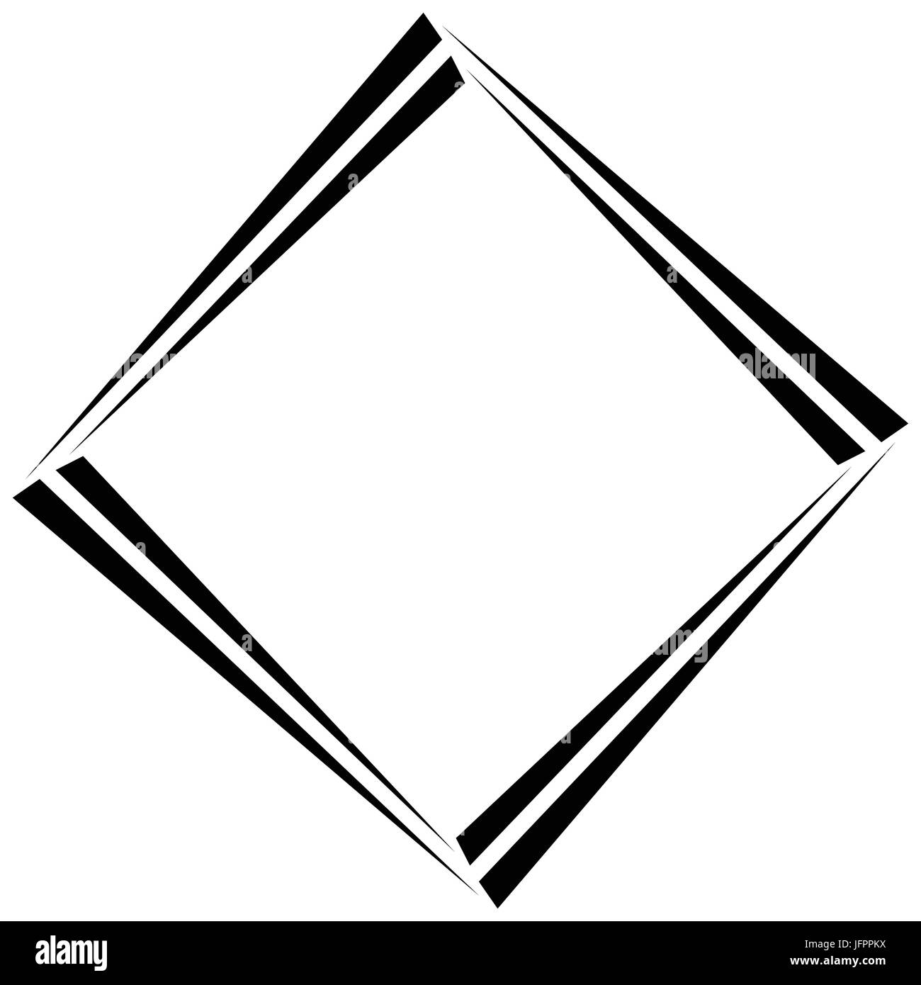 Square geometric element abstract square symbol. Square logo Stock Vector