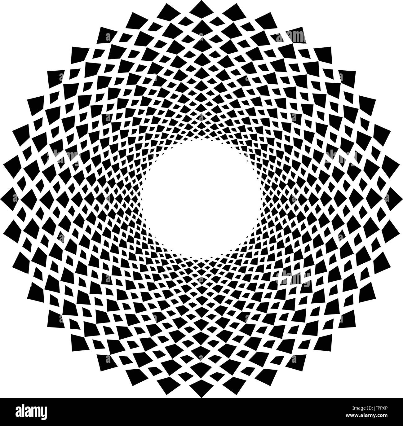 Abstract geometric art with circular motif. Geometric black and white ...