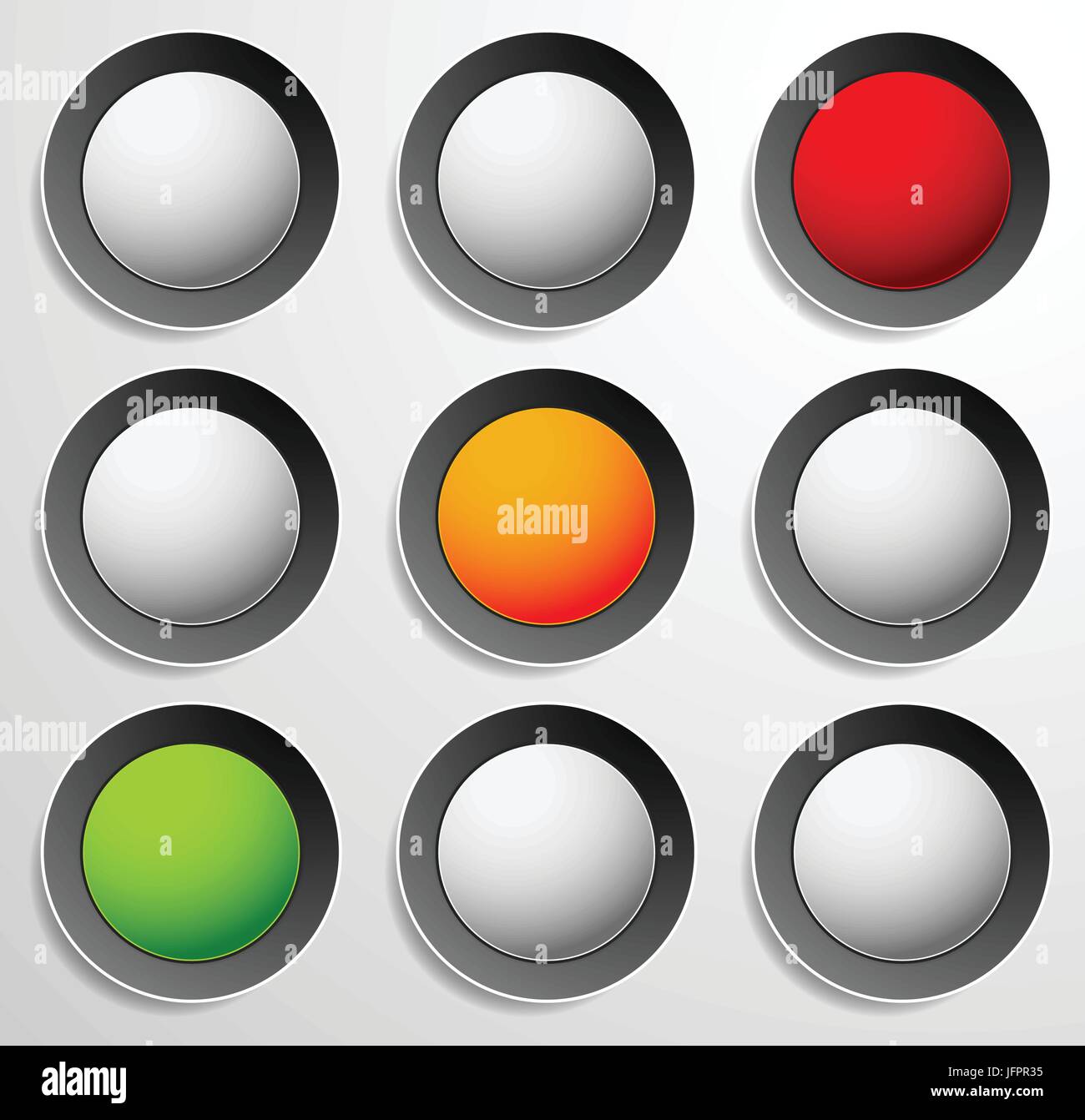 Traffic lamp, traffic light, semaphore icon set Stock Vector Image ...
