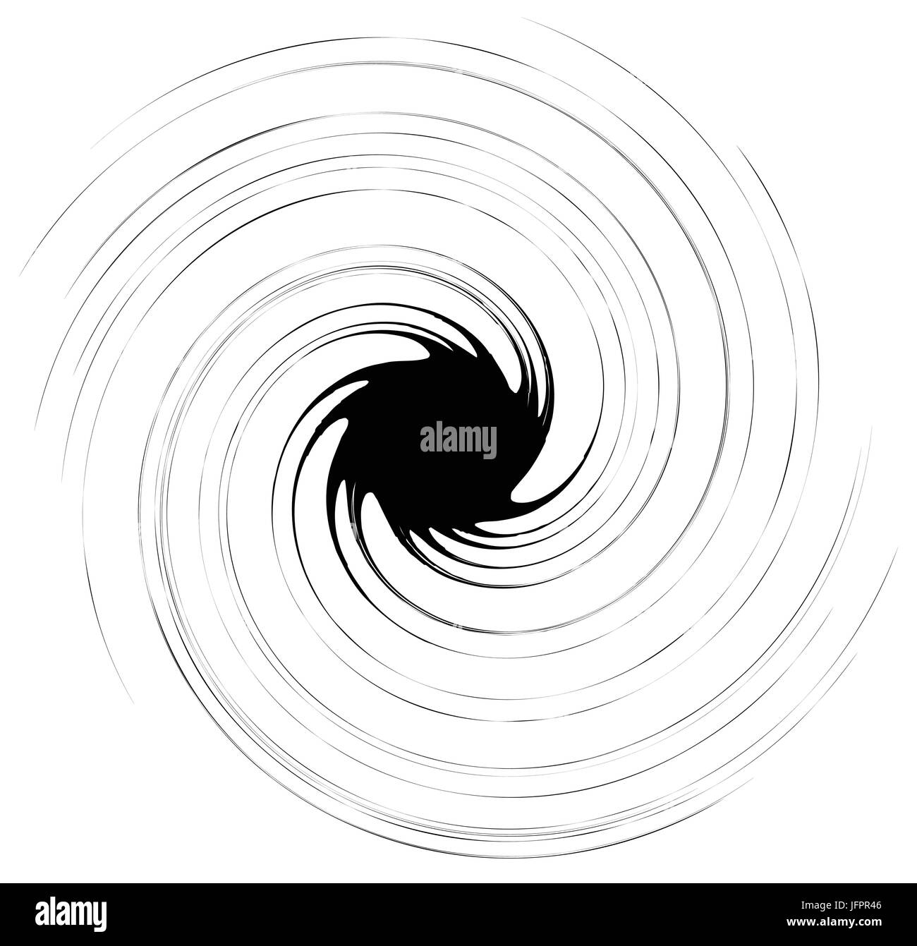 Radial lines geometric element. Abstract black and white illustration ...