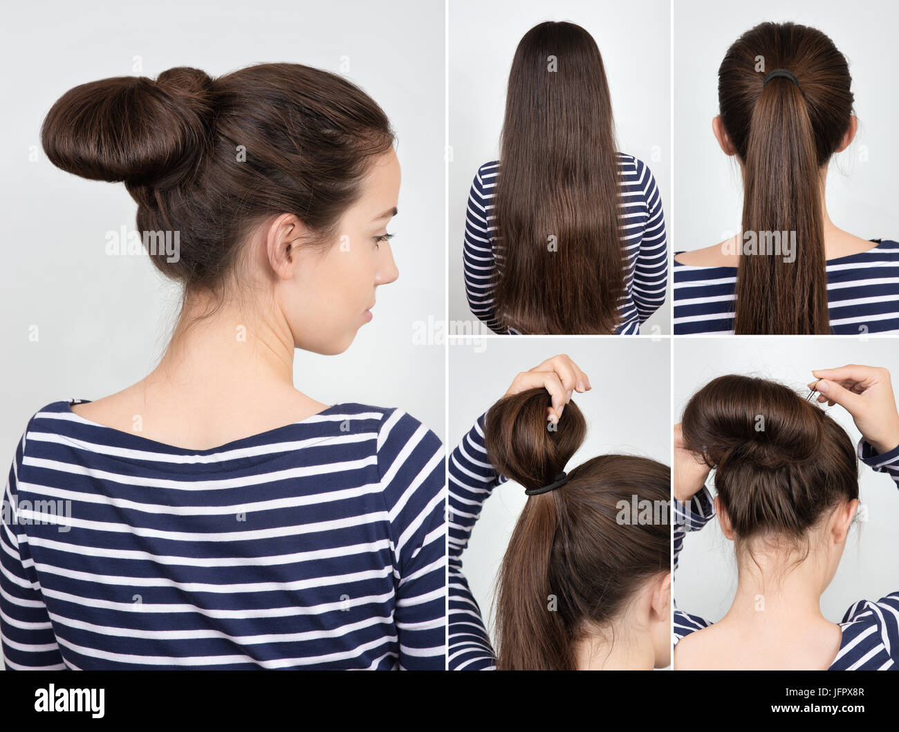 Easy Hairstyle Twisted Bun For Self Casual Hairstyle