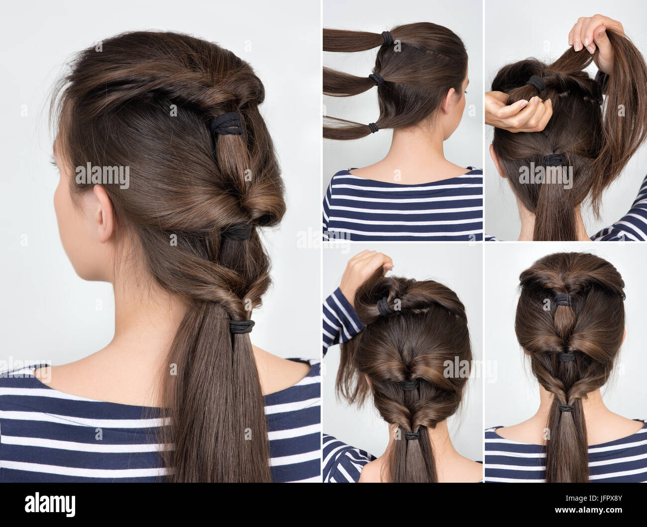 Simple Hairstyle With Scrunchy Hair Tutorial Step By Step