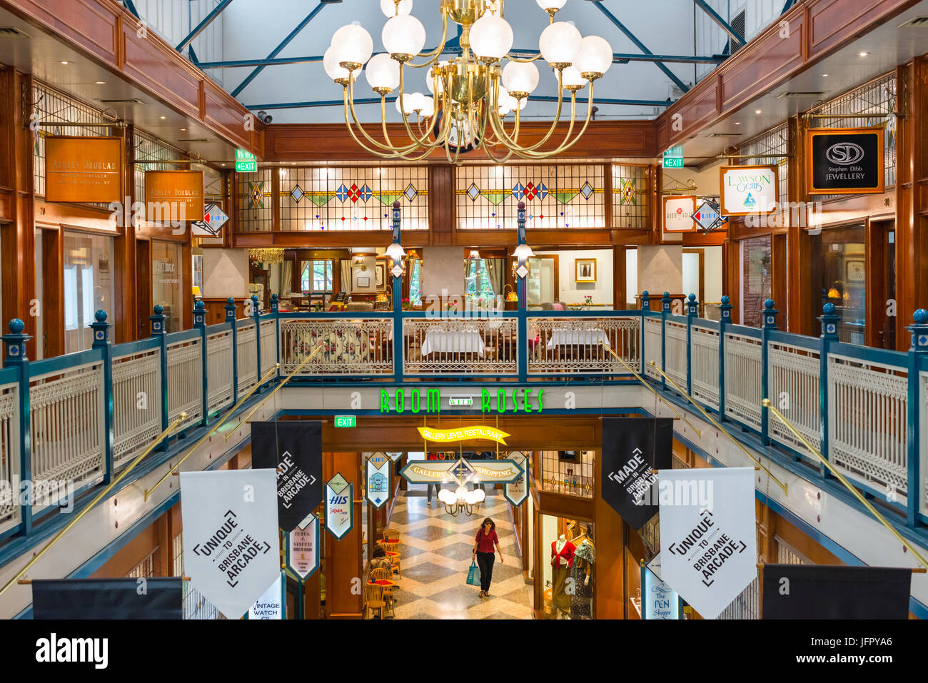 Queens street mall brisbane australia hires stock photography and