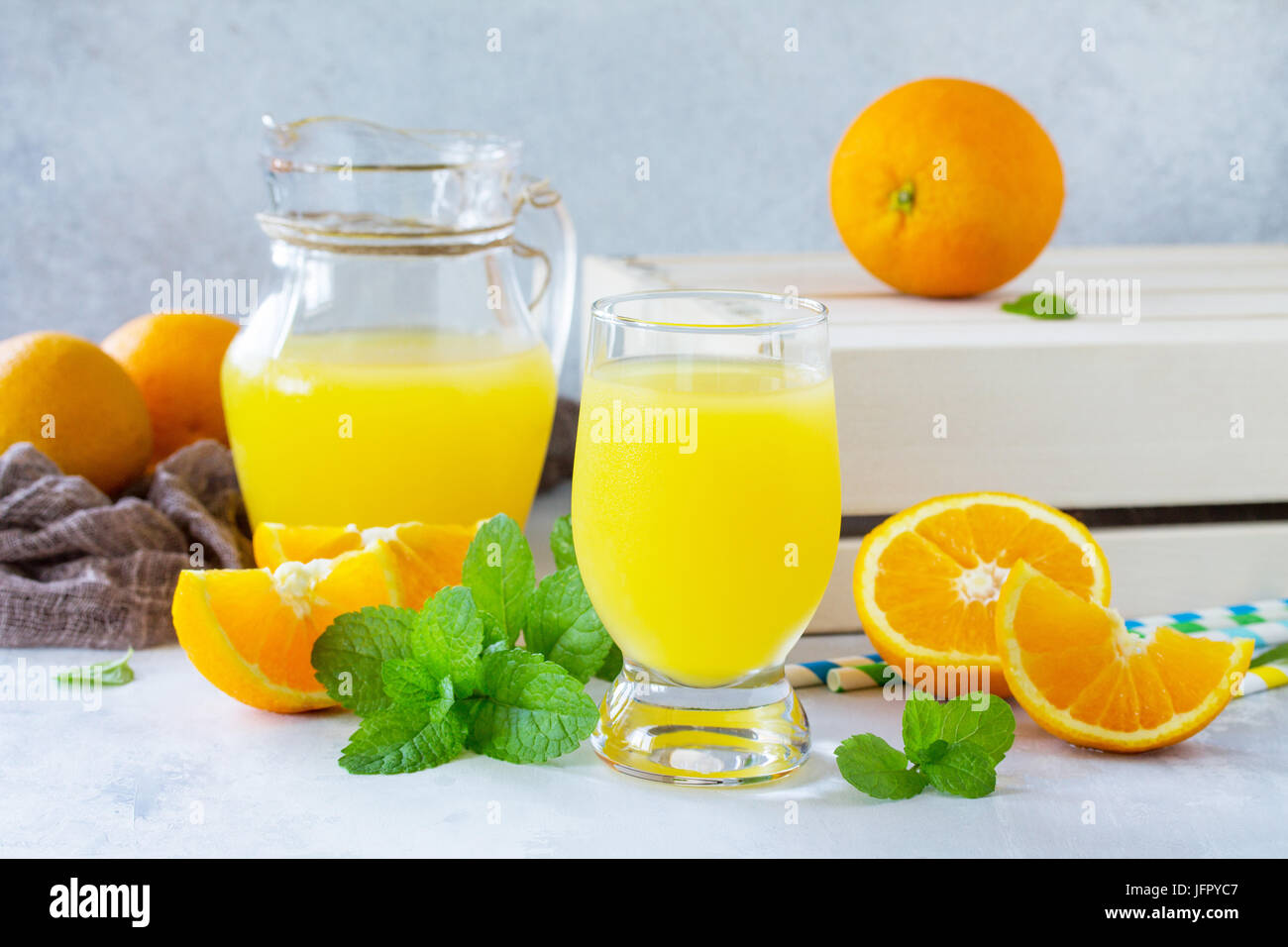 A Refreshing Summer Drink With Orange Juice Fresh Oranges And Mint Stock Photo Alamy A Refreshing Summer Drink With Orange Juice Fresh Oranges And Mint Stock Photo Alamy