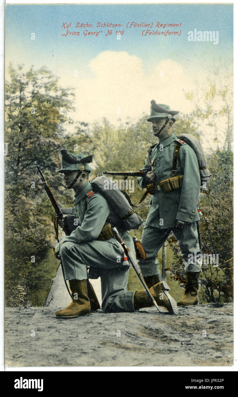 13152--1911-Königlich Sächsisches Schützen-Regiment Nr. 180-Brück & Sohn Kunstverlag Stock Photo