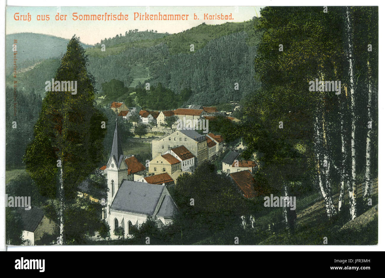 09829-Pirkenhammer-1908-Blick auf Pirkenhammer-Brück & Sohn Kunstverlag Stock Photo