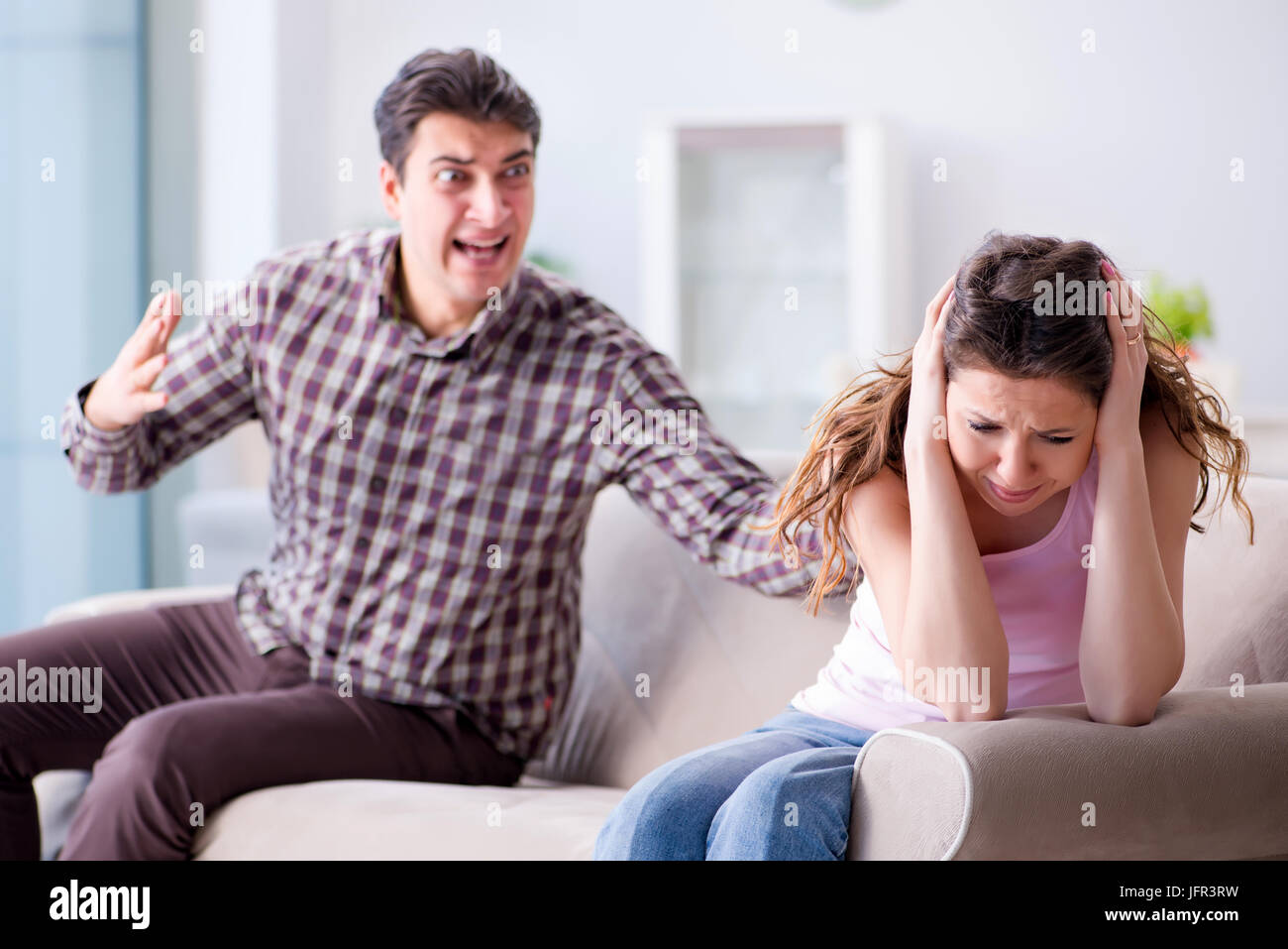 Young family in broken relationship concept Stock Photo Alamy