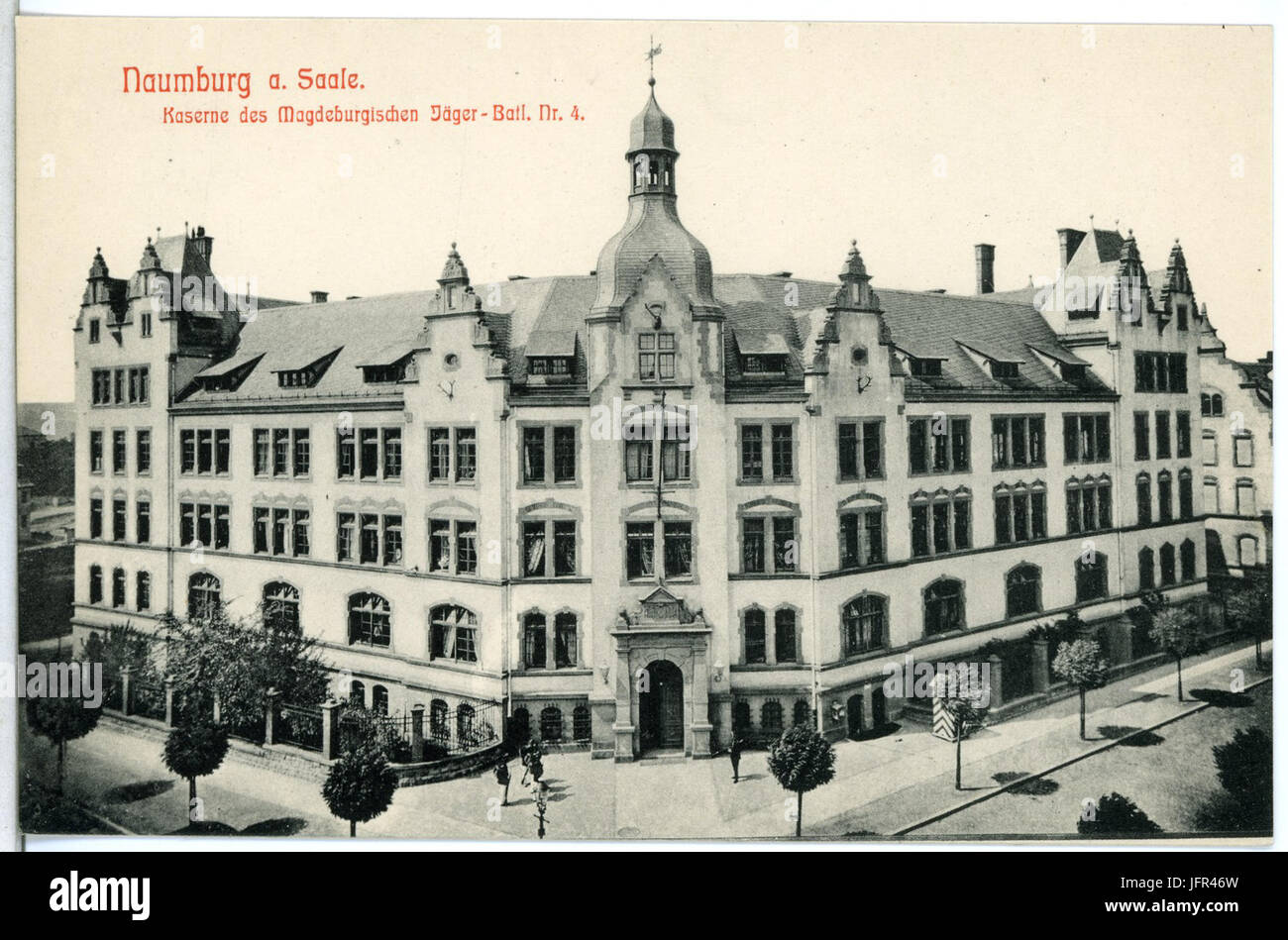 13877-Naumburg-1912-Kaserne des Magdeburger Jäger-Bataillon Nr. 4-Brück & Sohn Kunstverlag Stock Photo