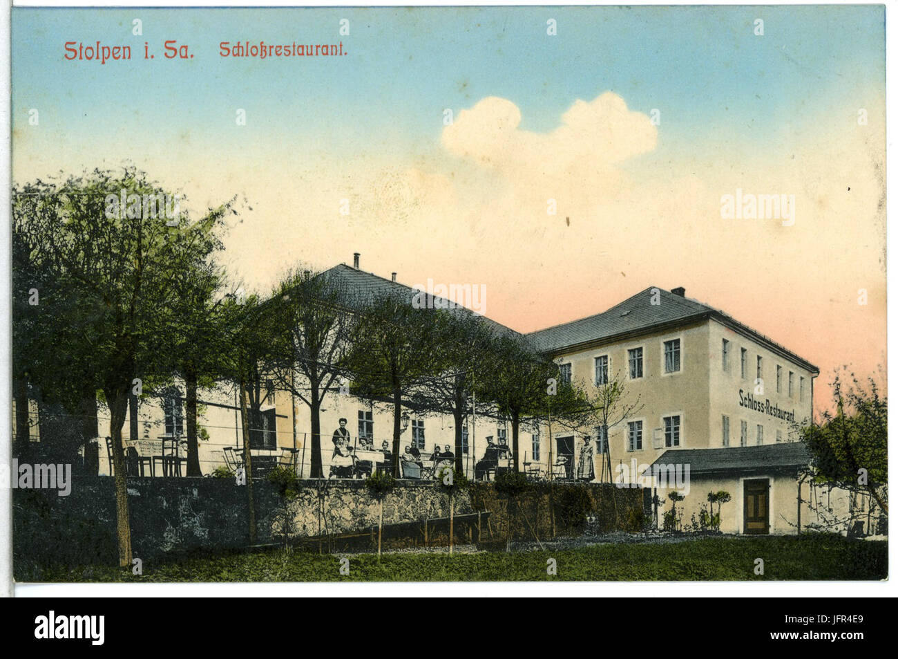 14046-Stolpen-1912-Schloßrestaurant-Brück & Sohn Kunstverlag Stock Photo