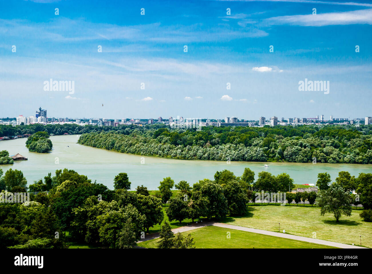 Belgrade Serbia Nice View from Old Castle Stock Photo