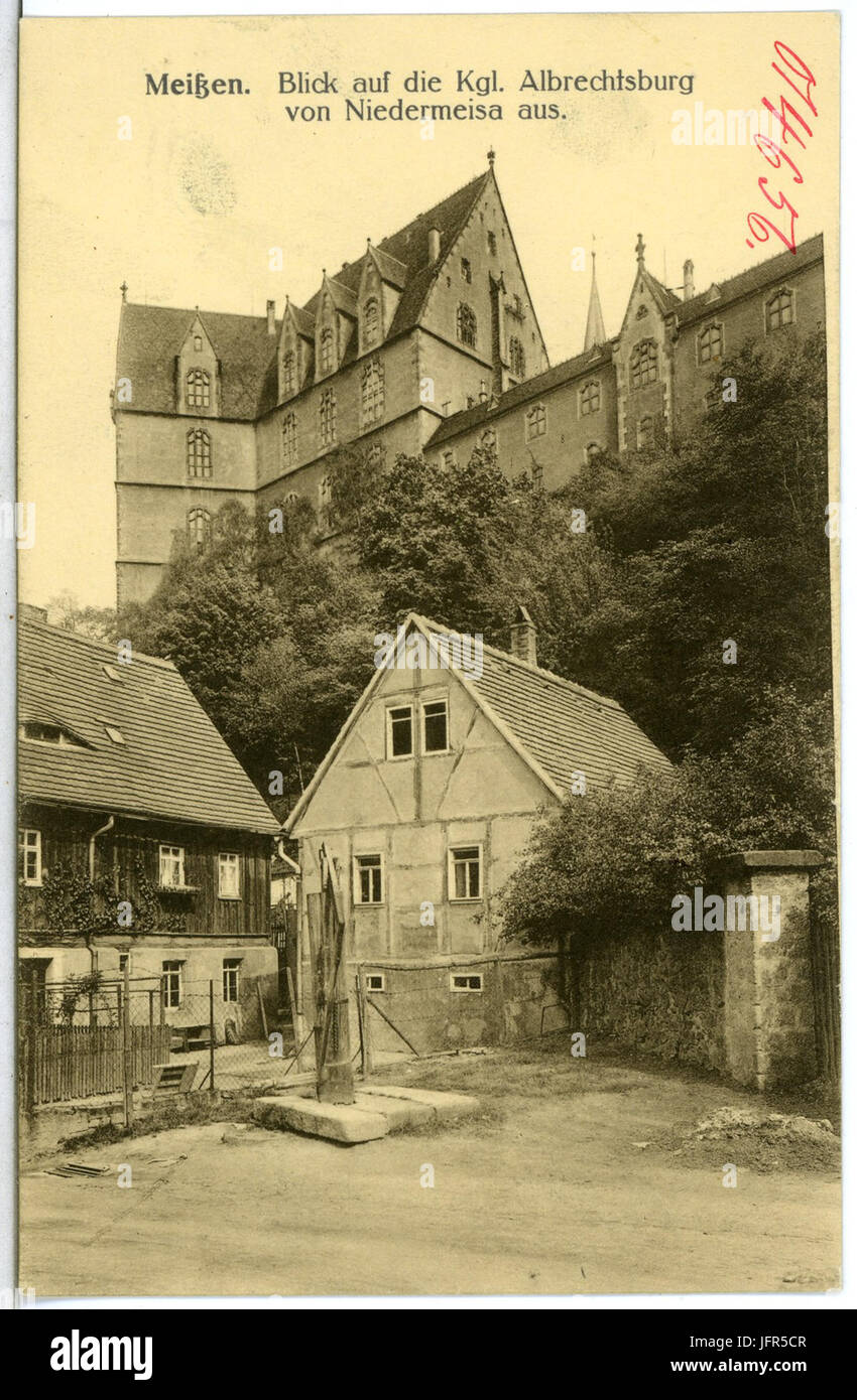 14656-Meißen-1912-Niedermeisa- Schuhmacherei Legler - Albrechtsburg-Brück & Sohn Kunstverlag Stock Photo