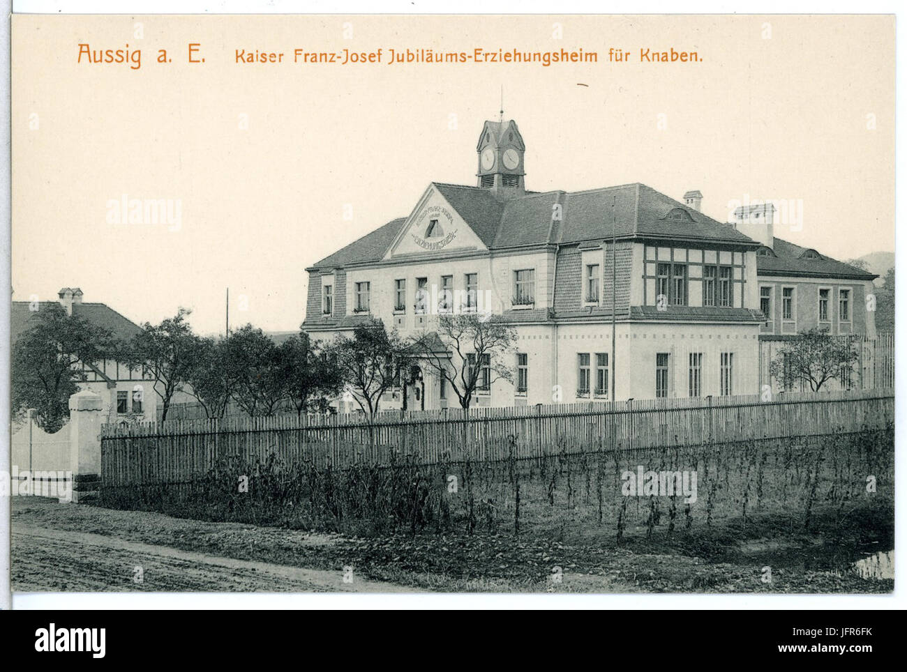 15420-Aussig-1913-Kaiser Franz Josef - Erziehungsheim für Knaben-Brück & Sohn Kunstverlag Stock Photo