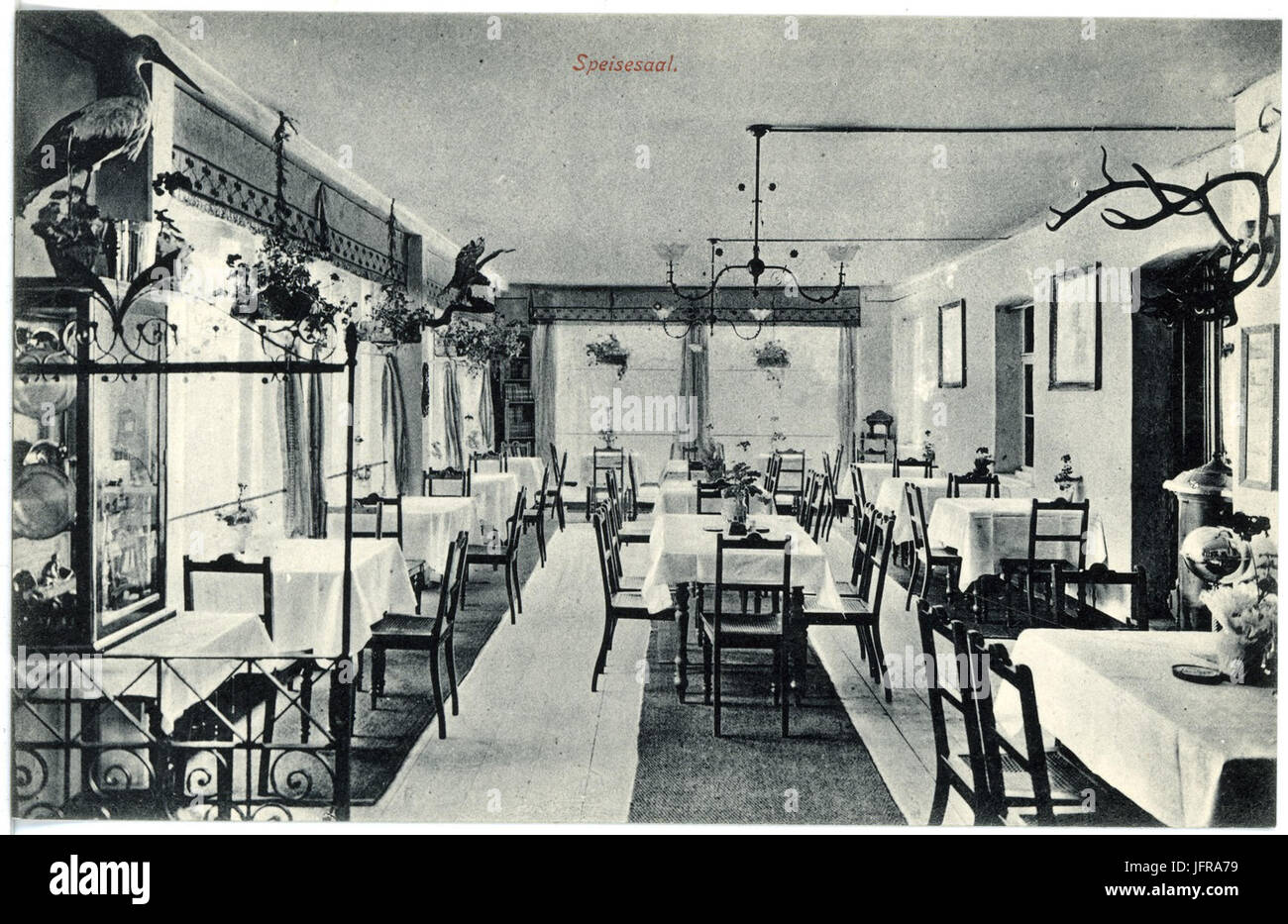 17871-Kipsdorf-1914-Bahnhotel  Zur Tellkoppe  - Speisesaal-Brück & Sohn Kunstverlag Stock Photo