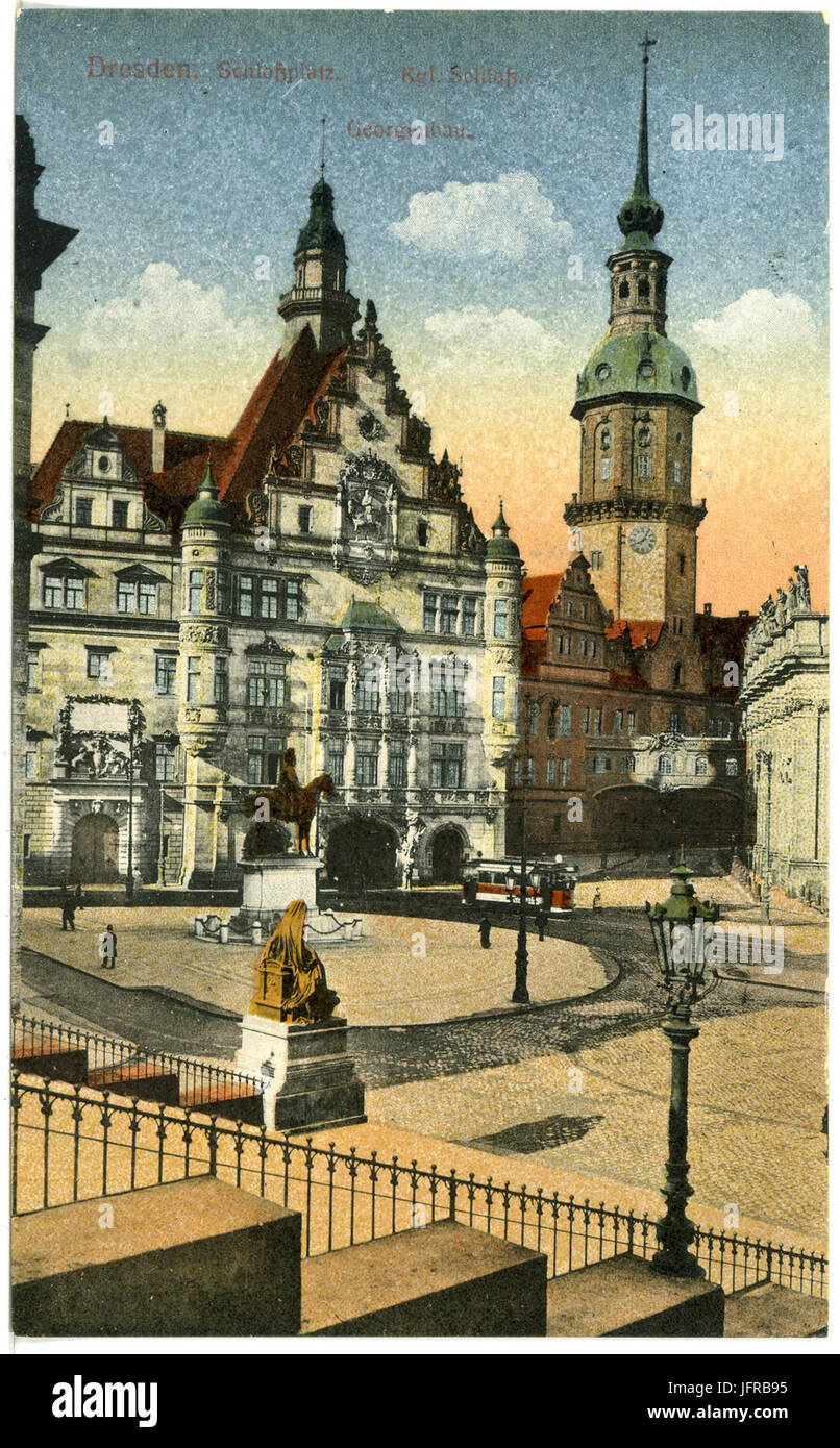 18521-Dresden-1914-Königliches Schloß-Brück & Sohn Kunstverlag Stock Photo
