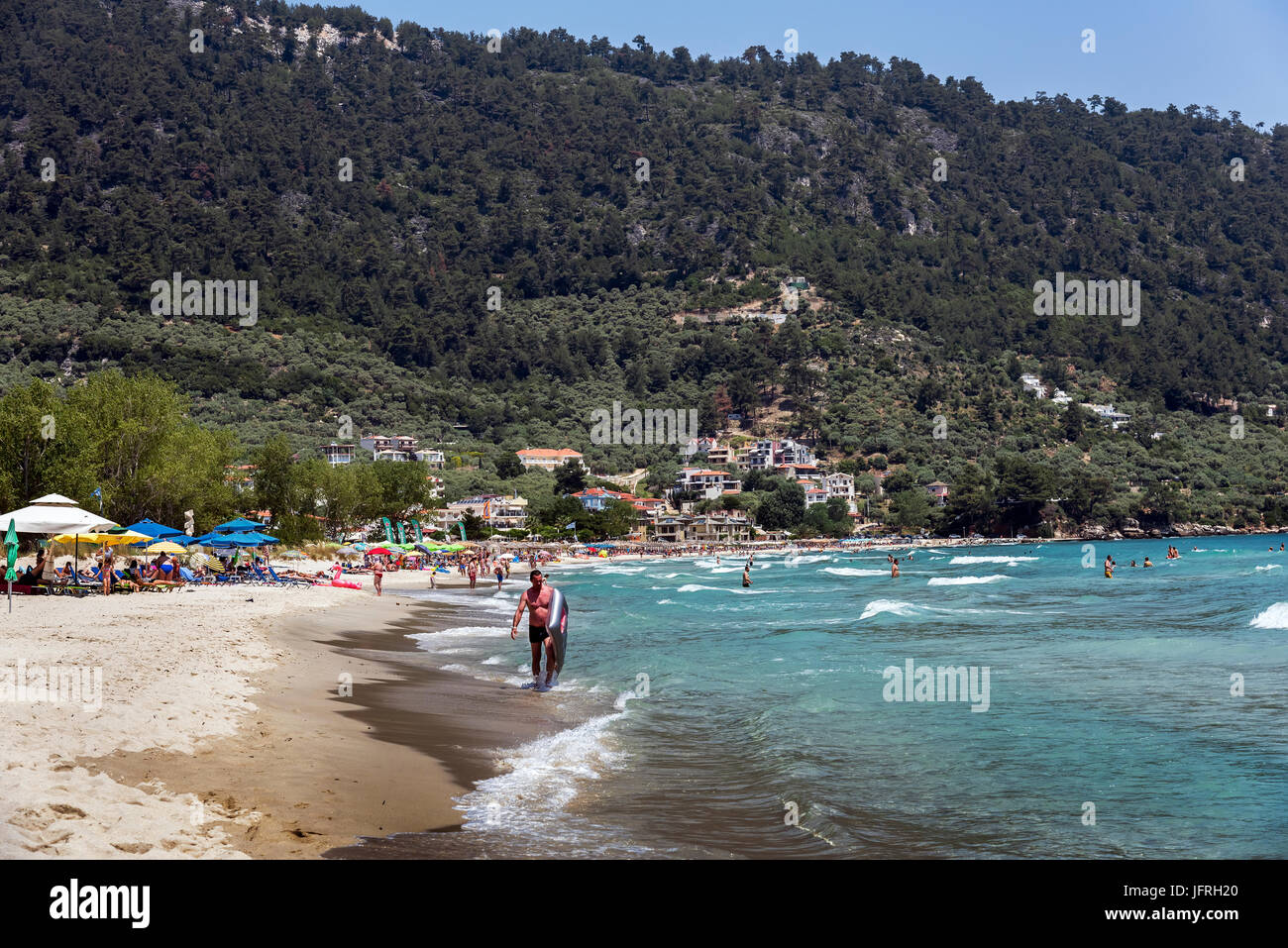 Golden Beach, Thassos Stock Photo Alamy
