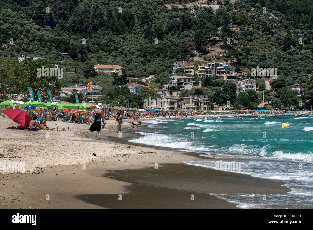 Golden Beach, Thassos Stock Photo Alamy