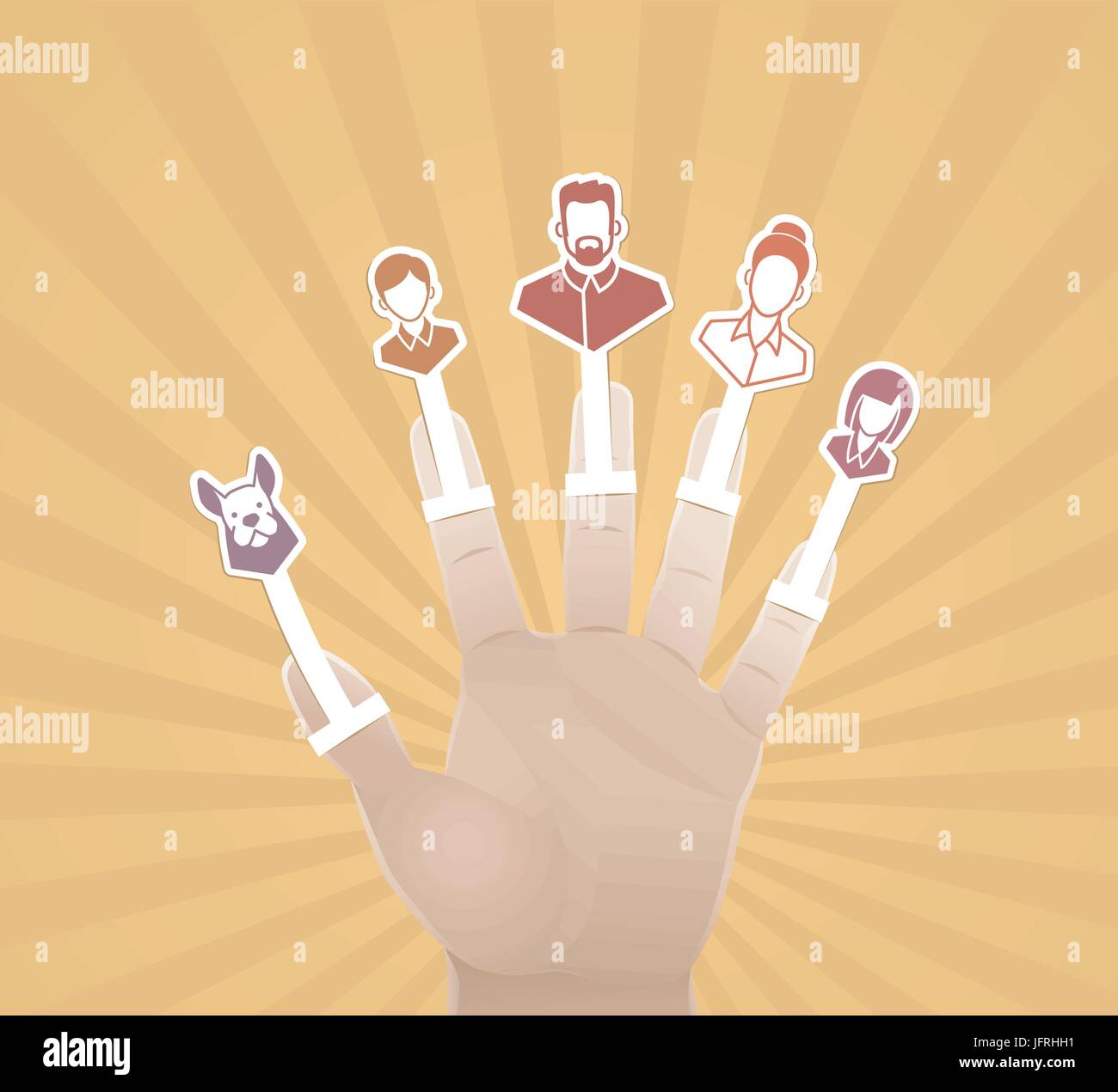 Portrait puppet puppet Stock Vector Images - Alamy