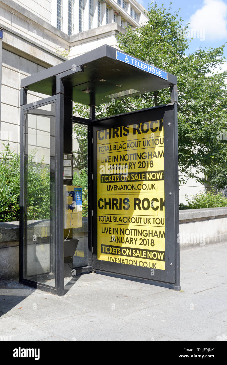 Nottingham city transport bus shelters Stock Photo