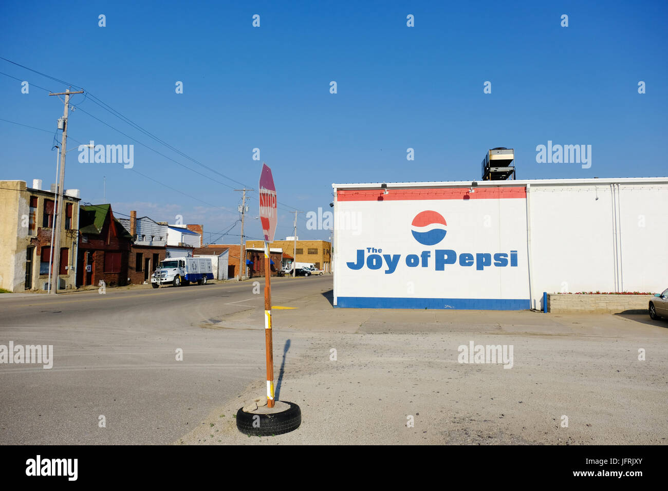 The Pepsi Bottling Company building in Marysville, Kansas Stock Photo