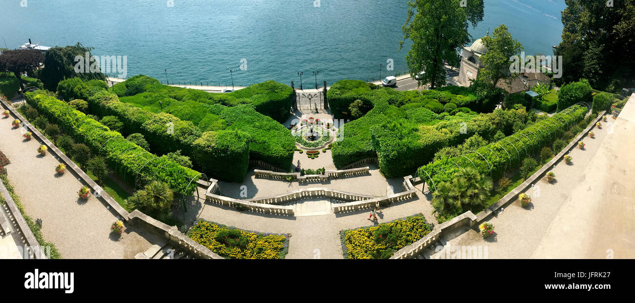 Lake Como Villa Carlotta Italy landmark garden panorama Stock Photo
