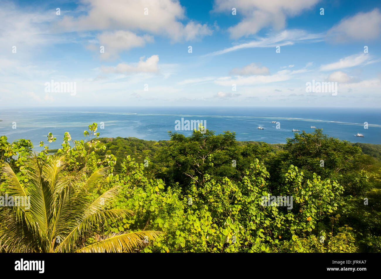 Sokehs Ridge Overlook over Pohnpei and Sokehs rock, Micronesia, Central Pacific ...