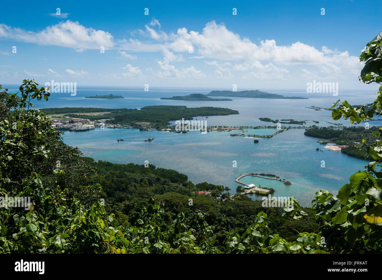 Overlook over the island of Pohnpei, Micronesia, Central Pacific
